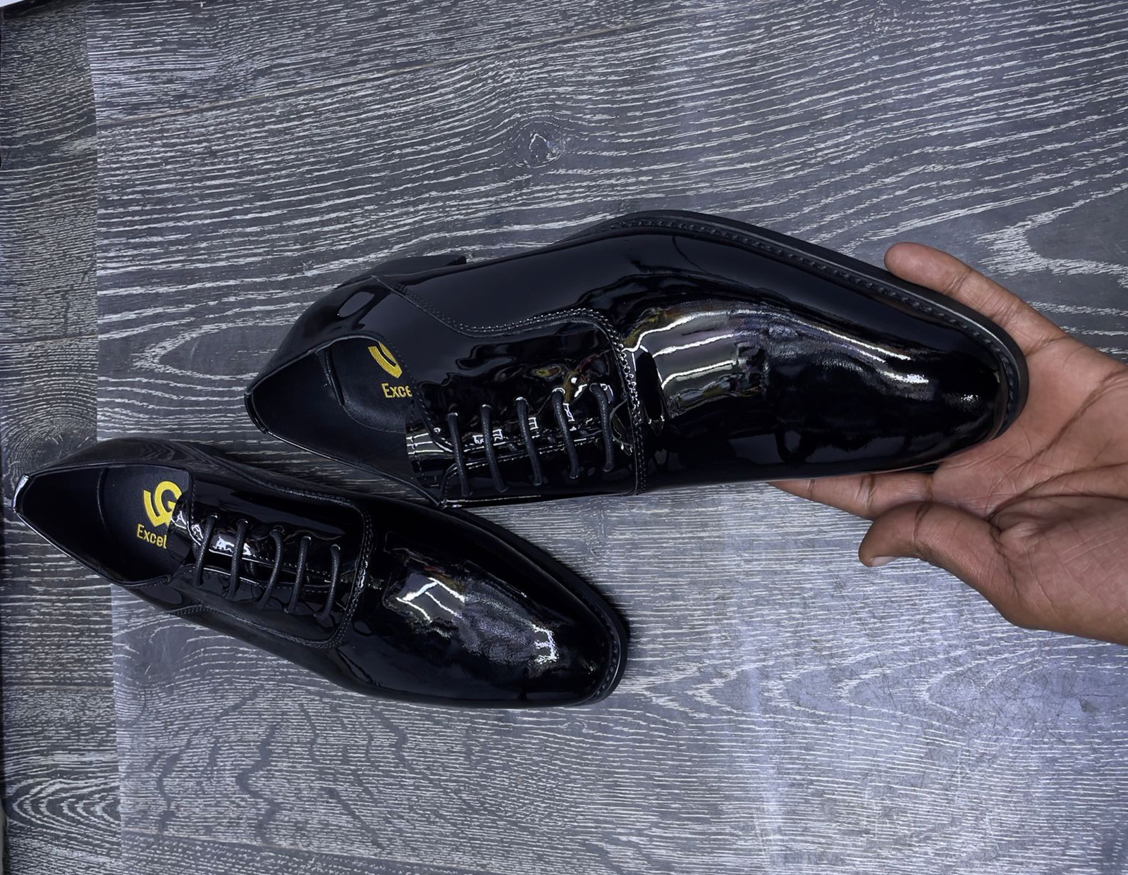 Black, Shinny official laced